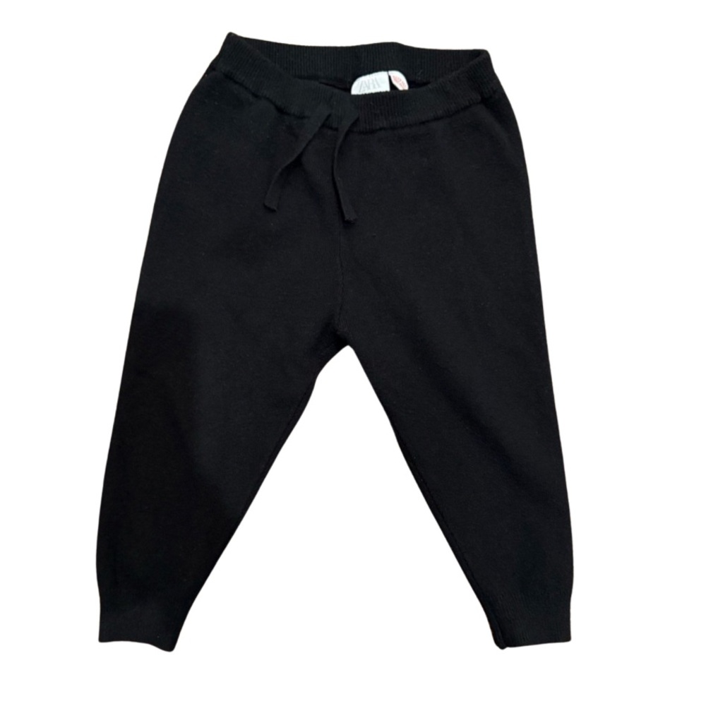 Zara boys combination knit sweater pants in black size 2-3 excellent condition